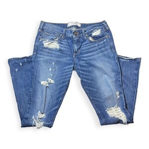Abercrombie and Fitch Vintage Distressed Straight Leg Jeans